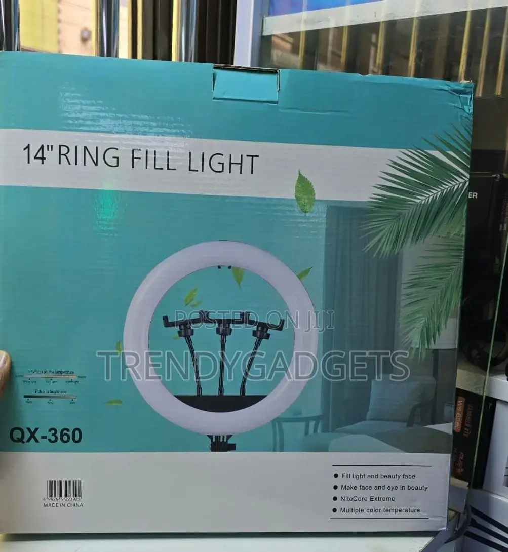 14" Led Ring Light With Tripod – Qx-360 for Makeup Vlogs