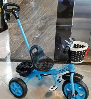 Light Blue Tricycle With Handle - main view
