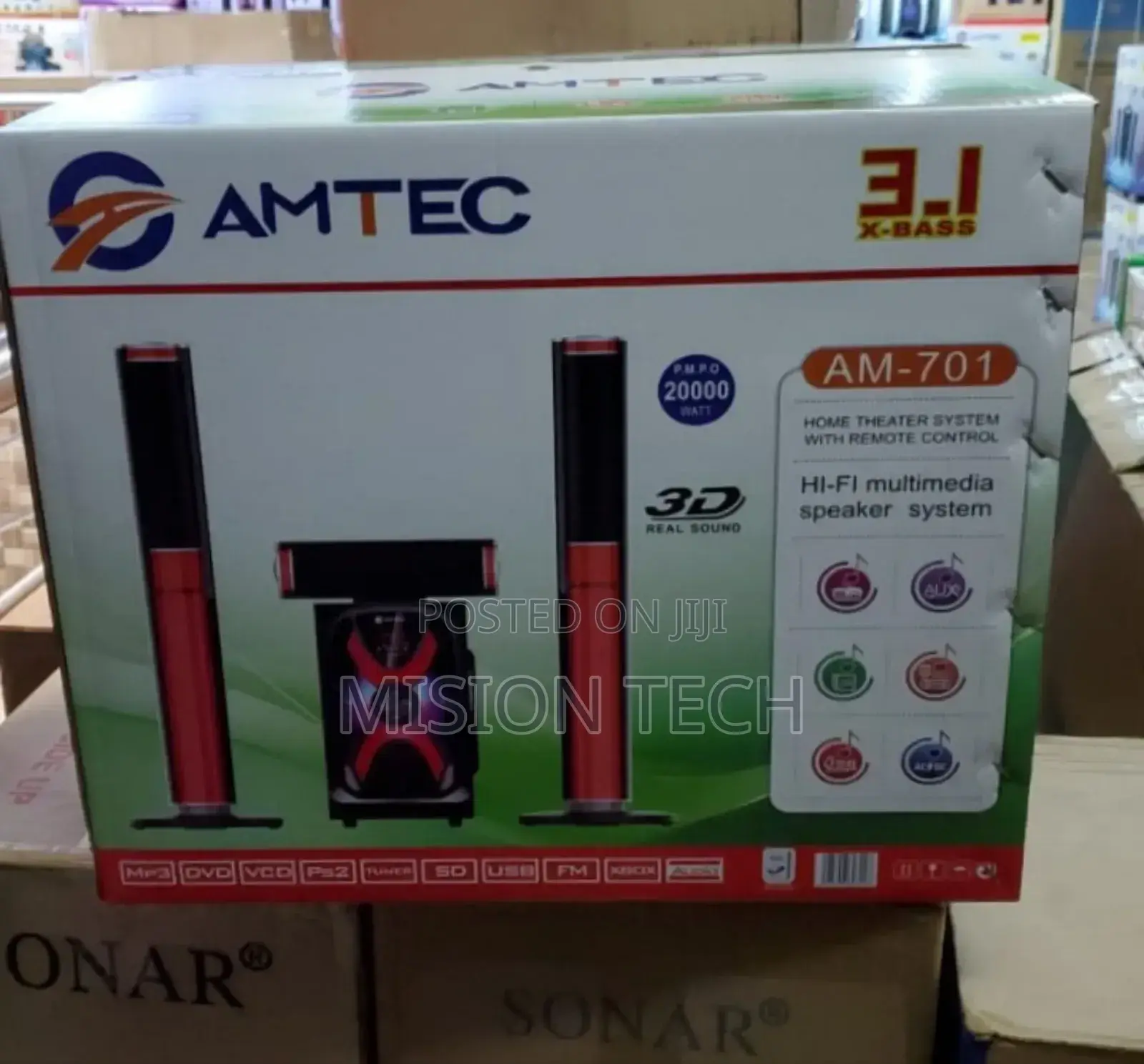 Amtec Am-701 3.1 X-Bass Home Theater System With Remote * 