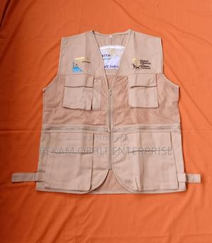 Customized Beige Meshed Half Jackets - main view