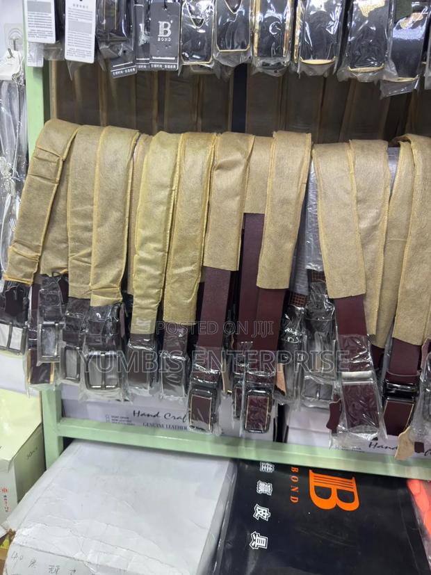 Men's Quality Genuine Leather Material Beltsin Black, Brown - main view