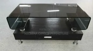 Curva Black Glass Coffee Table