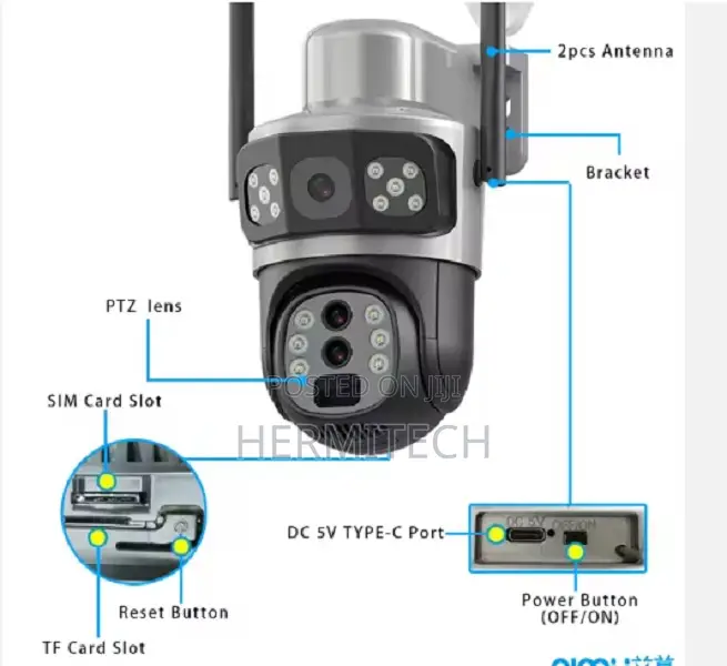 V380 Pro 8mp Solar CCTV Camera 4g