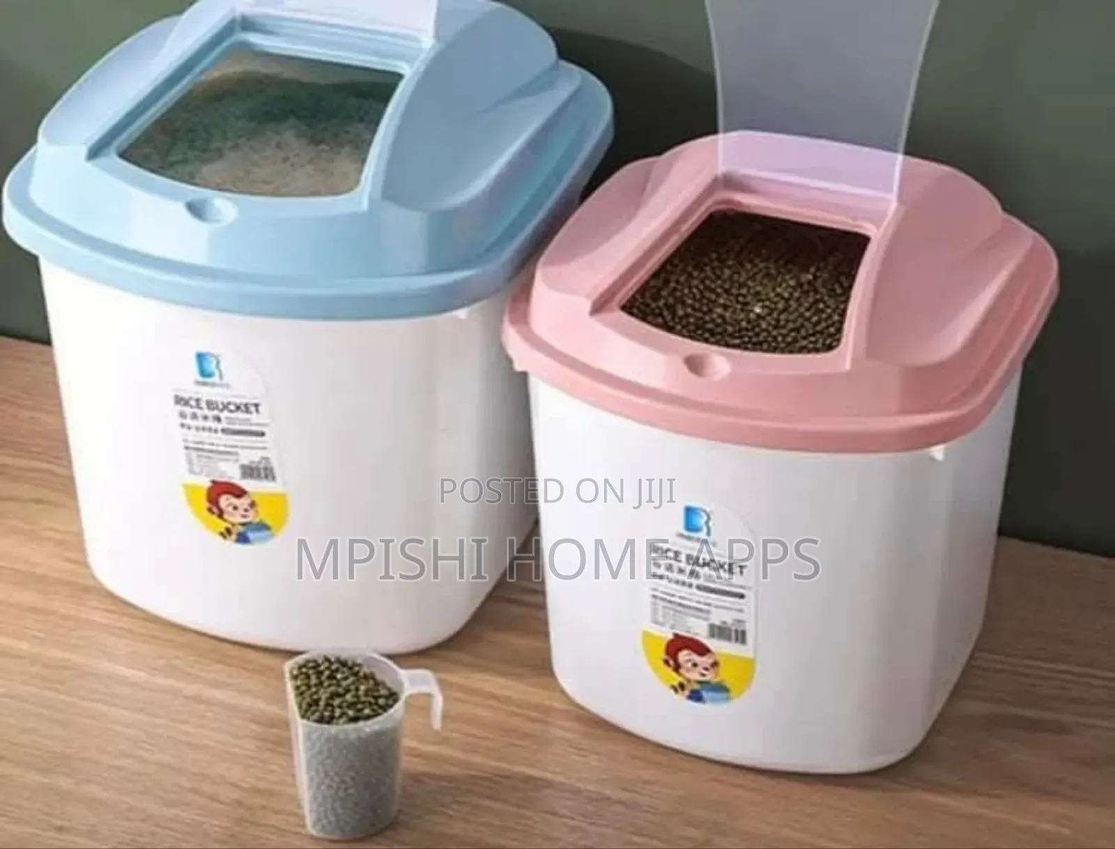 Rice/Cereal Bucket With Measuring Cup
10kg
