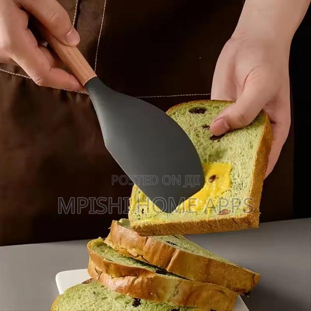 12pcs Silicone Cooking/ Serving Spoons Set With Holder - thumbnail 3
