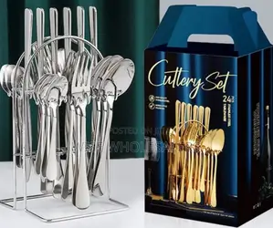 *24pc Cutlery Set (Silver Colour)*