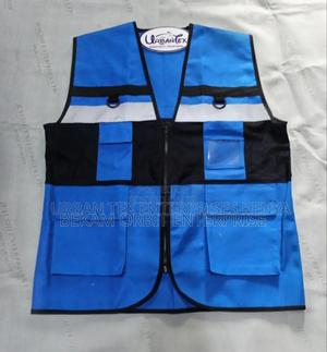 Customized Reflective Blue Half Jackets - main view