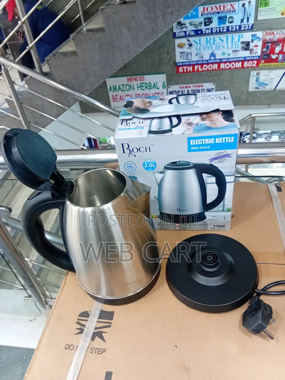 Roch 2l Electric Kettle – Stainless Steel Design
