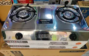 Rebune Gas Stove Non-Stick 2 Burner
 Auto Ignition ;