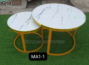 White Nesting Coffee Table Marble Effect (Mdf) Coffee Table,