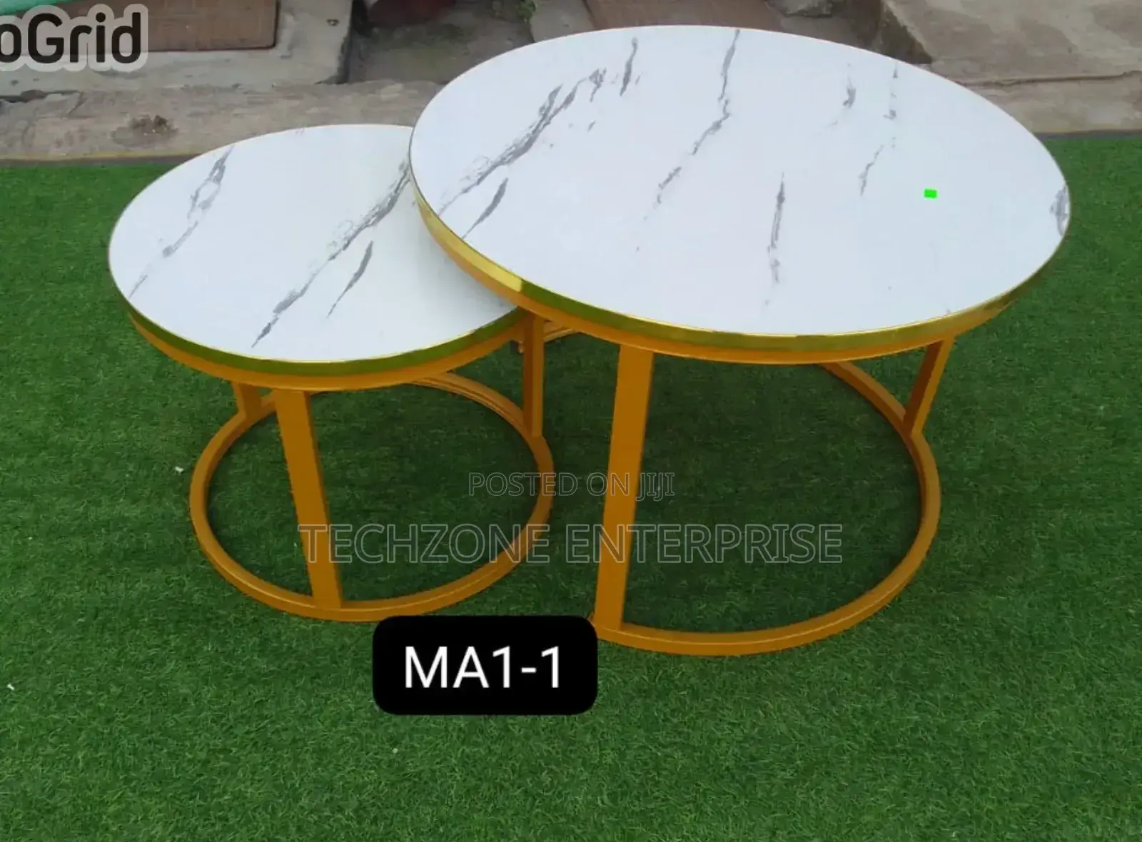 Modern White Nesting Coffee Table Marble Effect (Mdf) ;