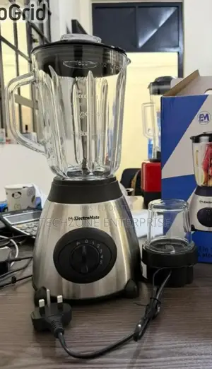 Electromate Powerful 2 in 1 Blender With Glass Jar - 1.5l ;