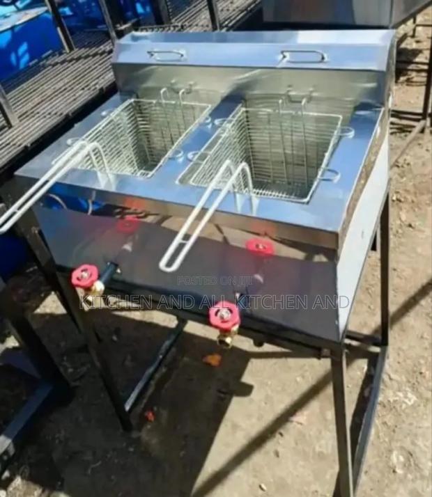 Gas Operated Chips Fryer,Stainless Steel - main view