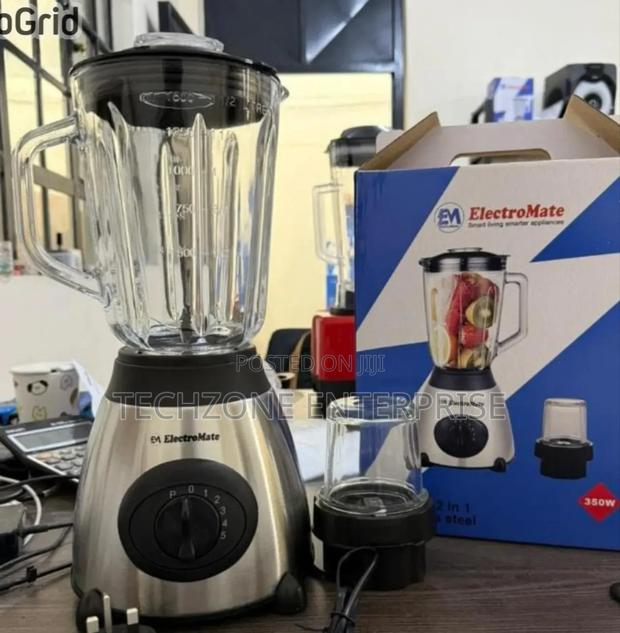 Electromate Powerful 2 in 1 Blender With Glass Jar- 350w ;