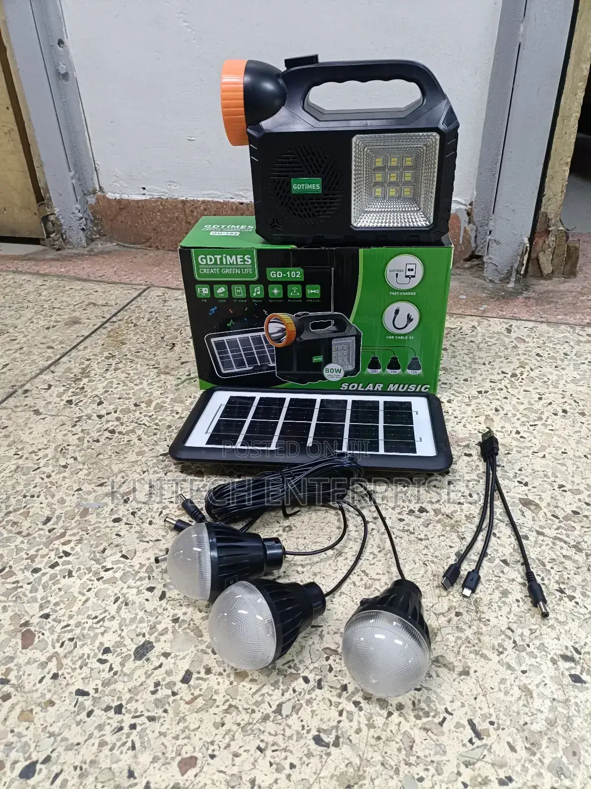 Emergency Home Solar System/ Home Solar Lights With Fm