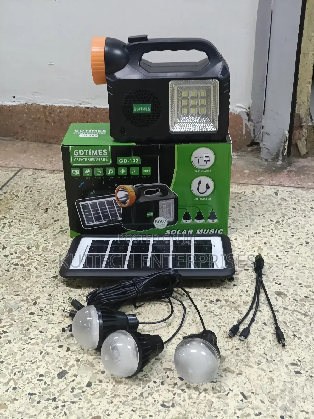 Home Solar Lights /Emergency Solar Home System 3bulbs + Fm