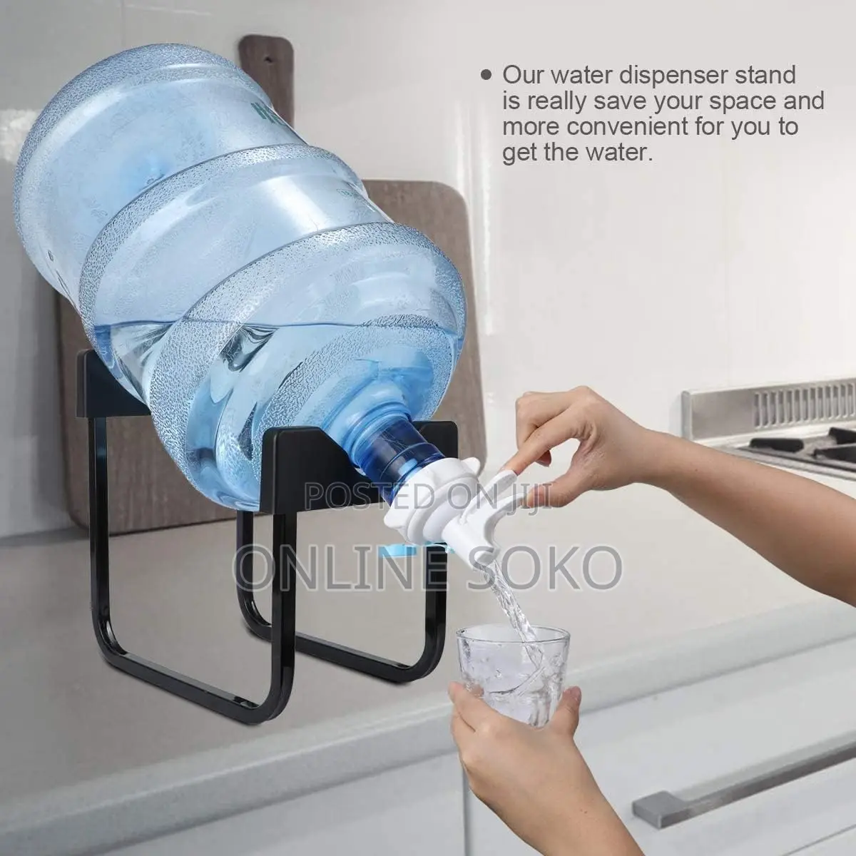 Water Gallon Bottle Dispenser Bucket Storage Rack With Water Spout Tap