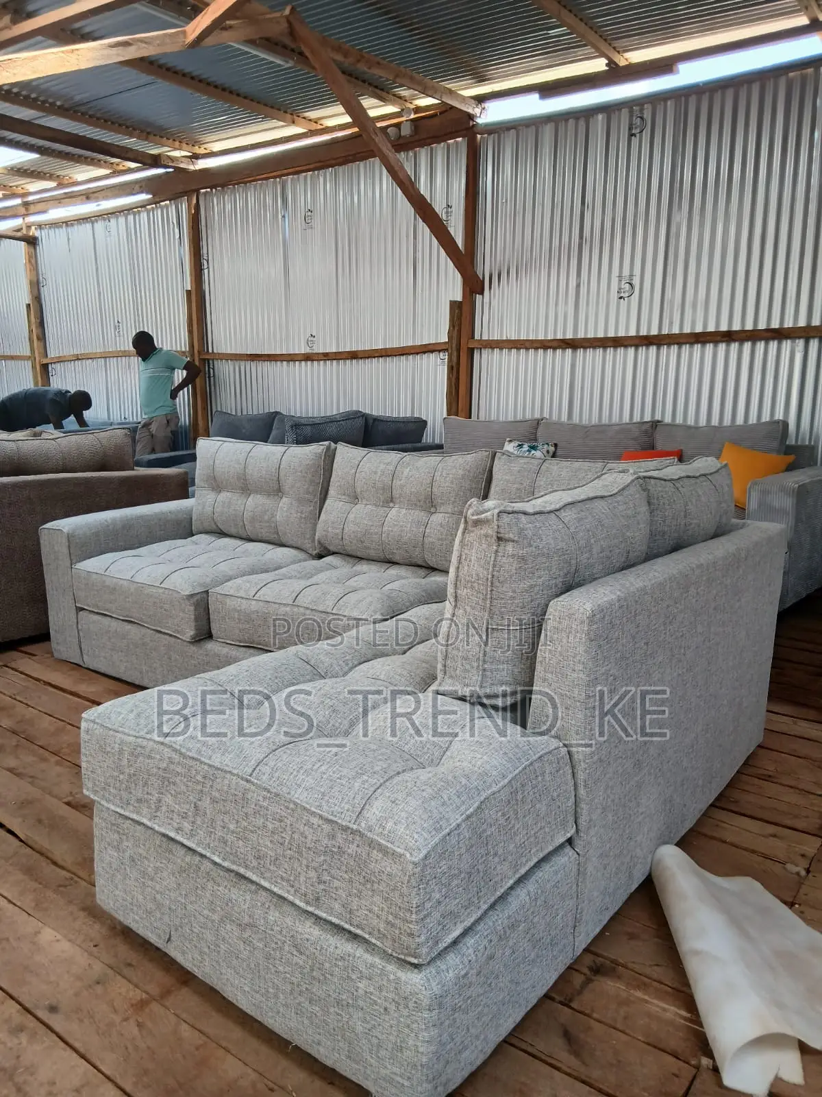 6 Seater Modern L Seat Sofa