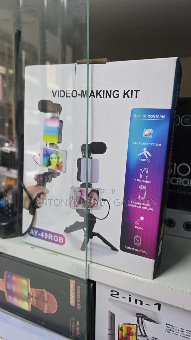 Ay-49 Mobile Video Kit – Rgb Light, Tripod, Microphone - main view