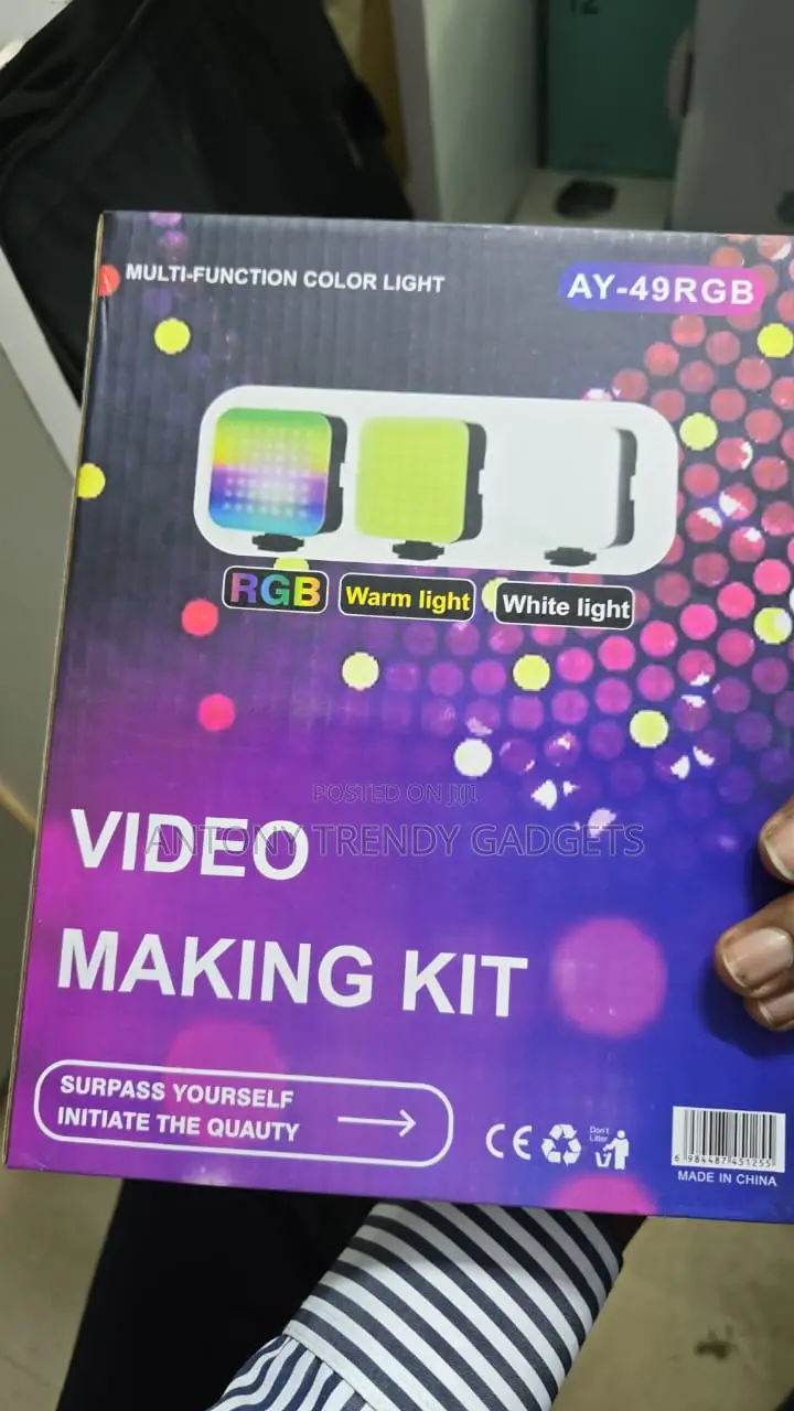 Ay-49 Mobile Video Kit – Rgb Light, Tripod, Microphone