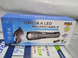 Rechargeable P50 Flashlight – Usb Charging, Long Range