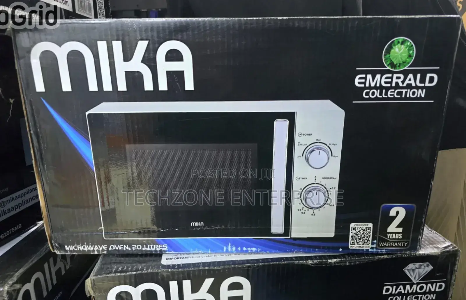 White 20 Litres Mika Manual Microwave Defrost Function ;