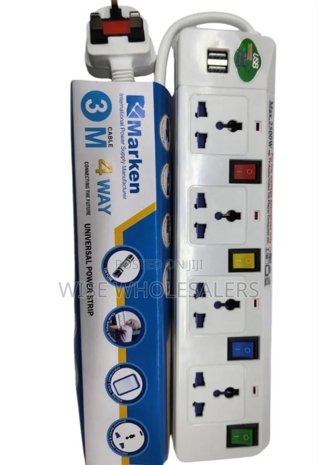 Marken 4 Way Extension With 2 Usb Ports
🔆3m Cable