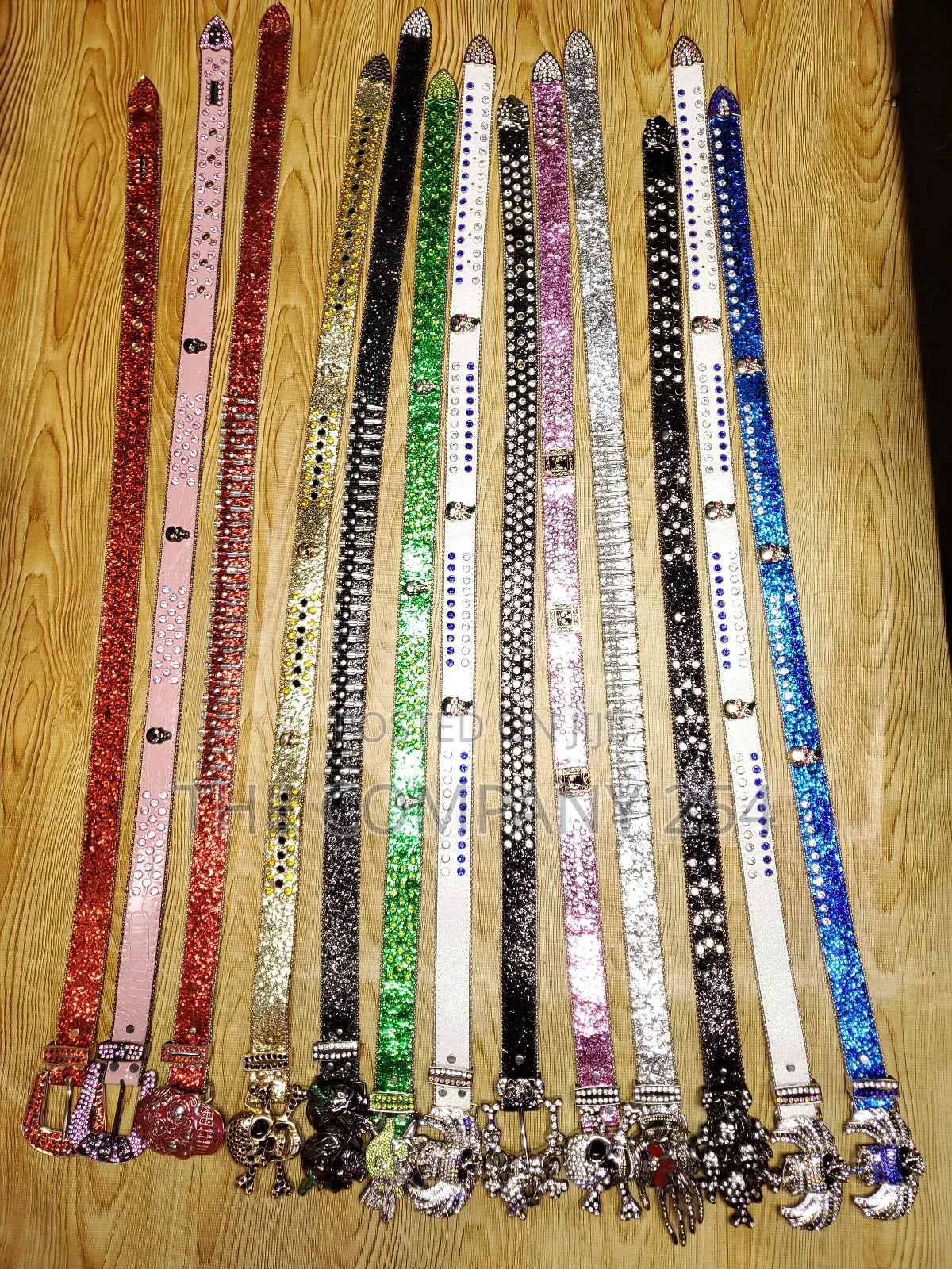 Quality Hip Hop Iced Gold Silvered Gothac Skull Iced Belts