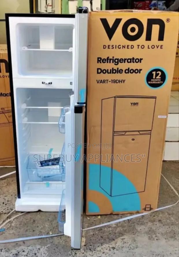 Von Vart-19dhs Double Door Fridge 136l - Silver - main view
