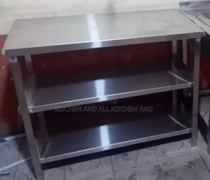 Two Tier Stainless Steel Kitchen Table 