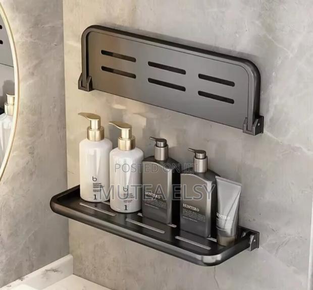 Foldable Shelf Space Saving Shower Rack Organizer - thumbnail 3