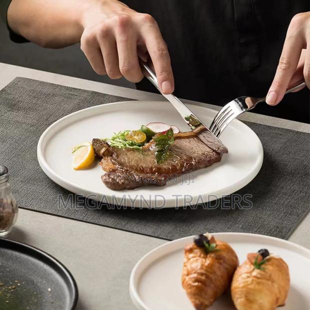 6pc Ceramic Dinner Plates Size 10inch/Restaurant Plates - thumbnail 6