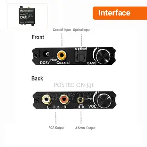 J-Tech Digital to Analog Audio Converter With Headphone Ampl
