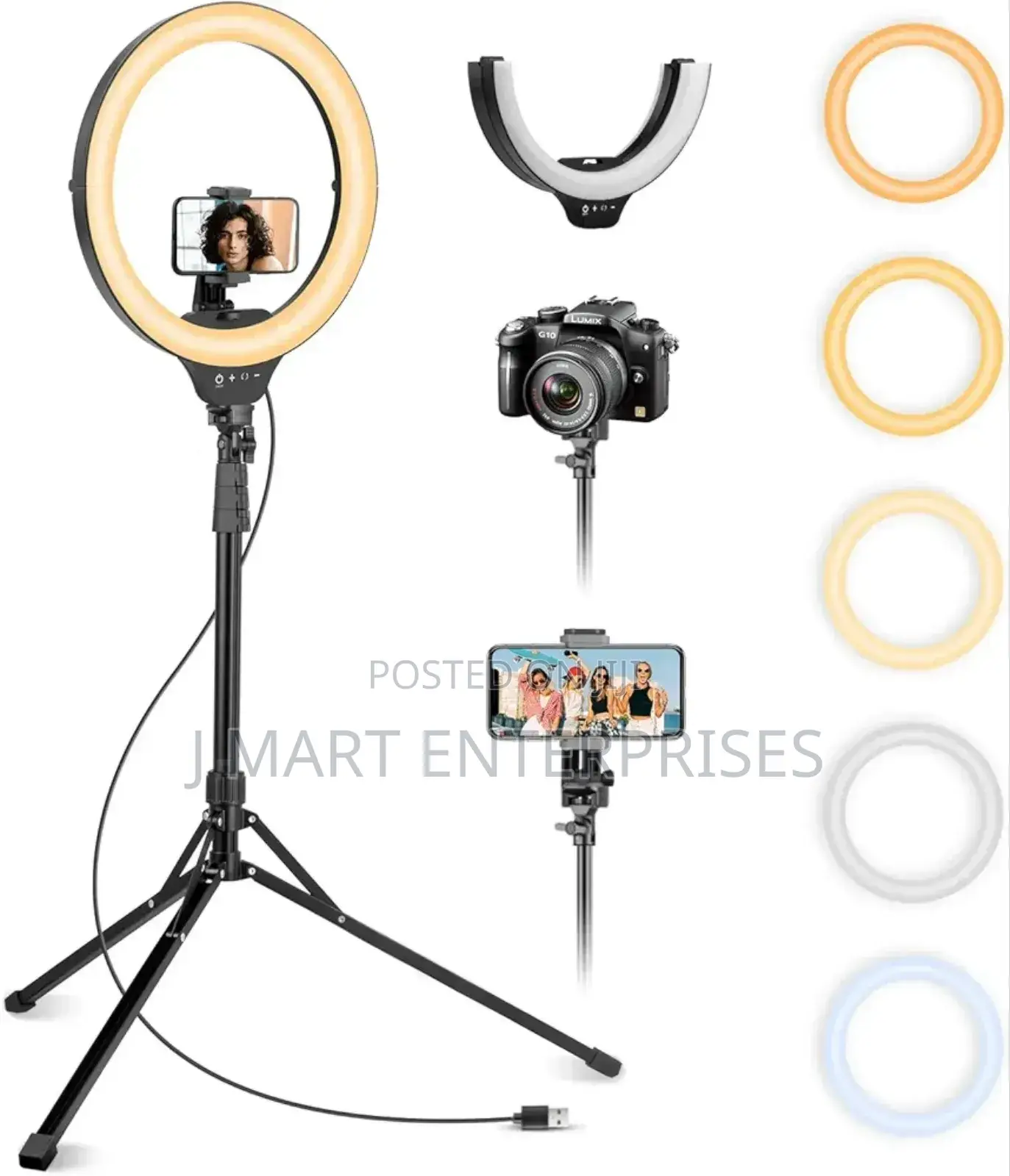 21'' Selfie Ring Light With Tripod Stand and Phone Holder Professional