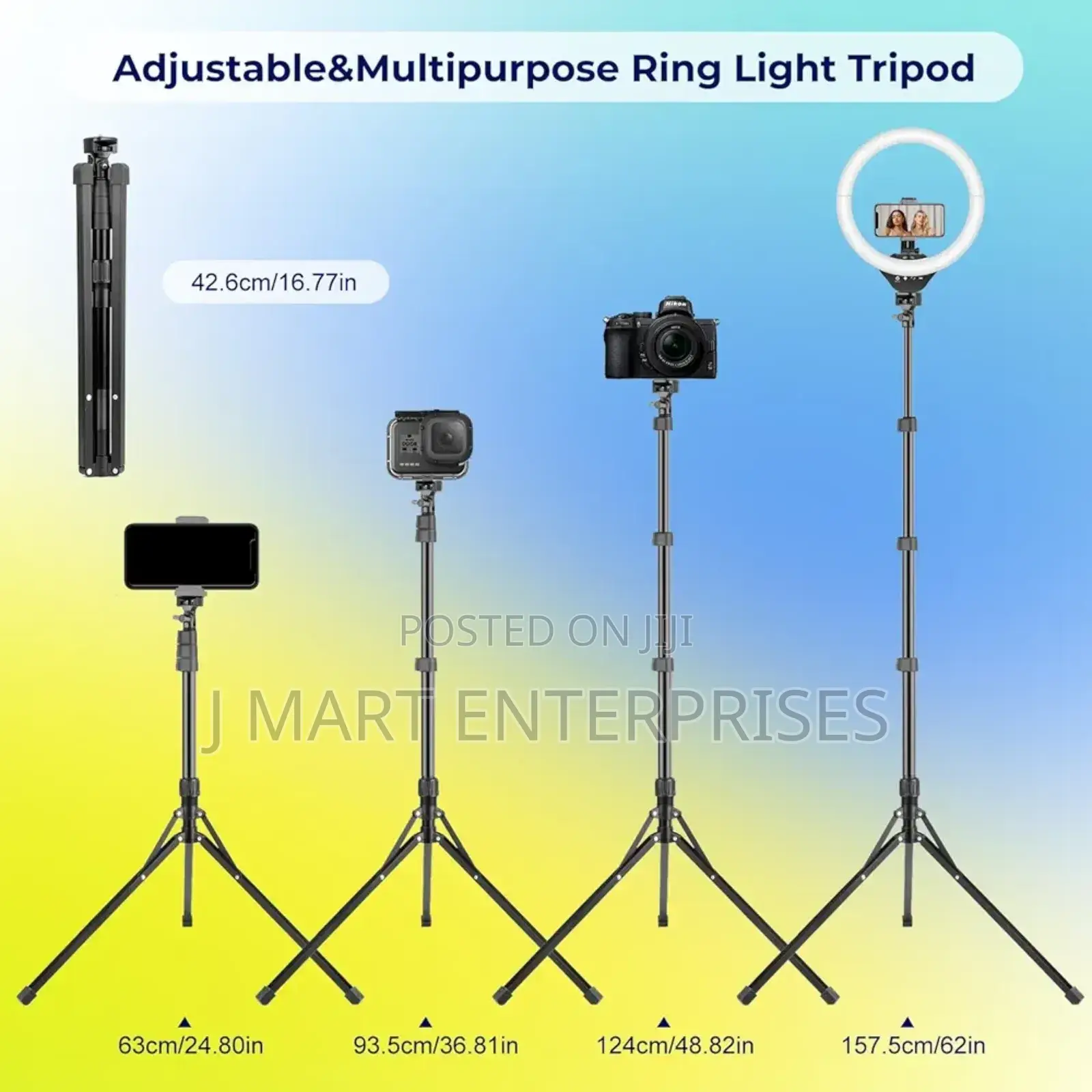 21'' Selfie Ring Light With Tripod Stand and Phone Holder Professional