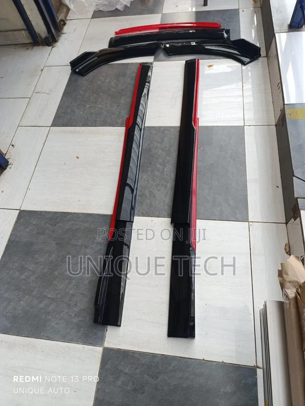 Universal Car Body Kit Front Bumper Lip Side Skirts