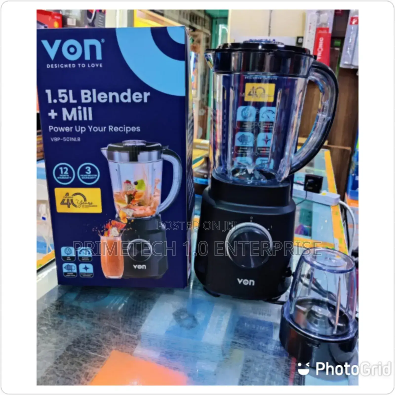 Von 2 in 1 Blender 500watts
