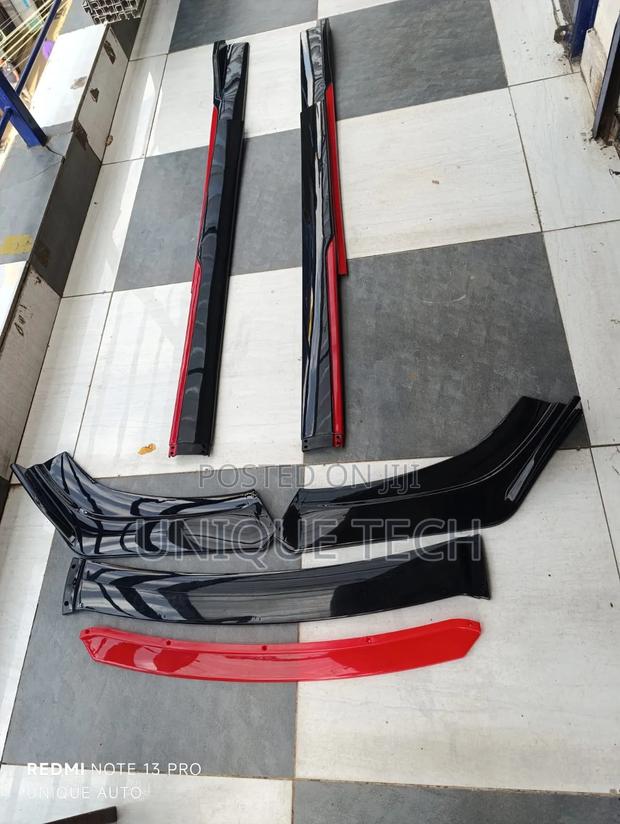 Red Edged Bumper Lip + Skirts / Universal Body Kit