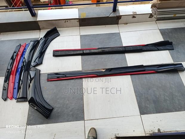 Rwd, Blue Bumper Lip Side Skirts / Universal Body Kit