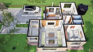 2 Two Bedroom House Plan ,4 Bedroom Plan , Architect