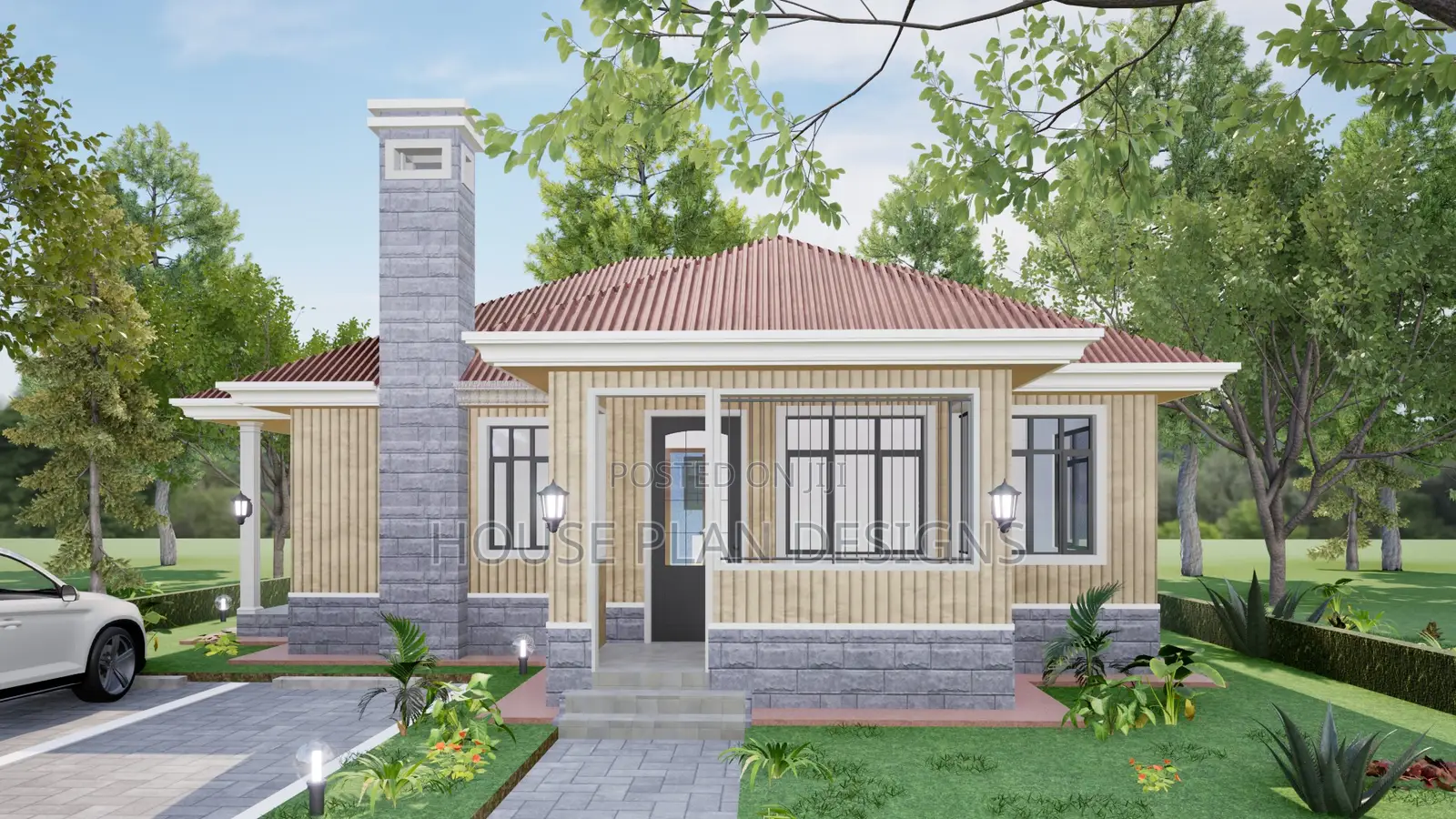 2 Two Bedroom House Plan ,4 Bedroom Plan , Architect