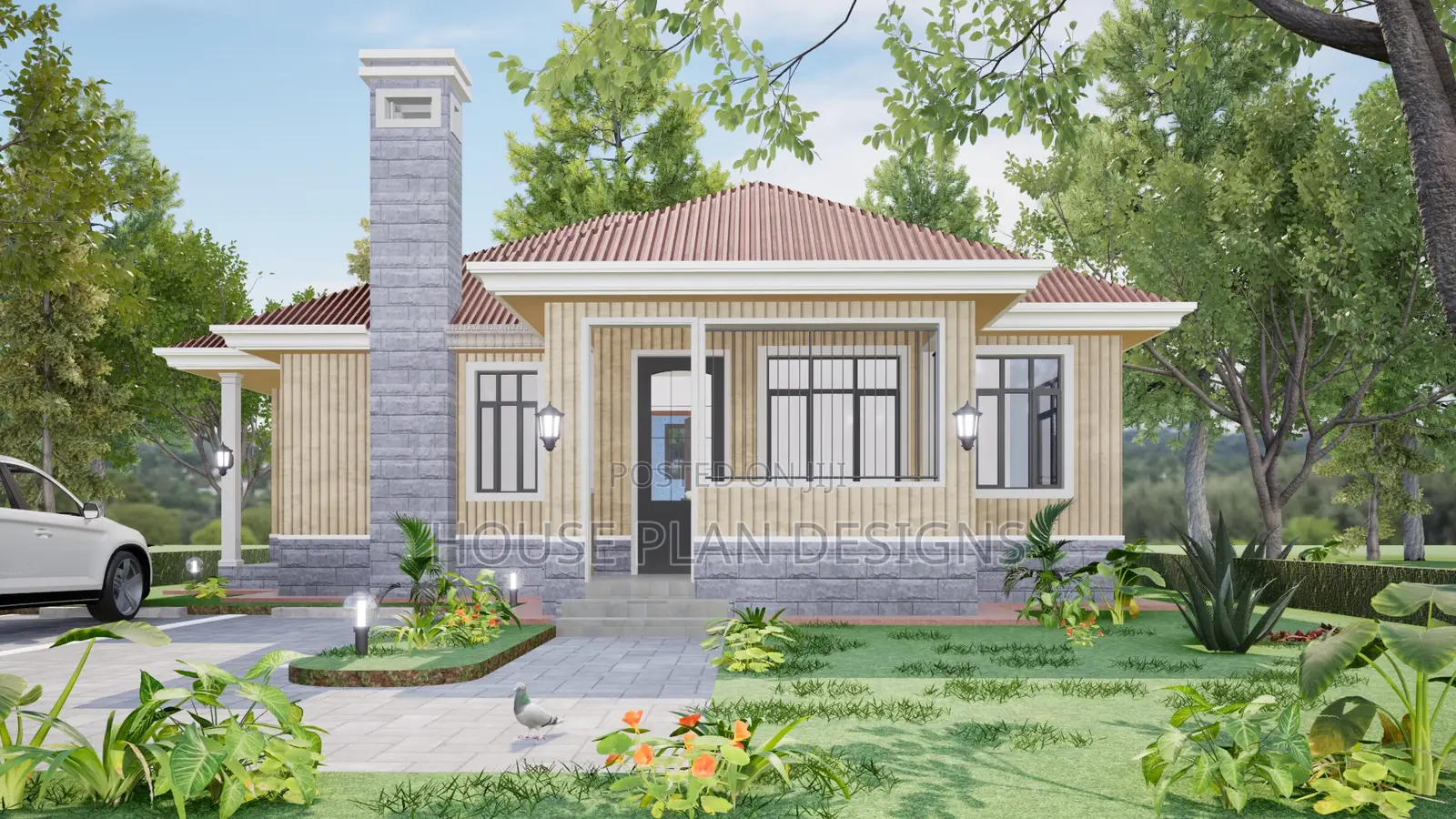 2 Two Bedroom House Plan ,4 Bedroom Plan , Architect