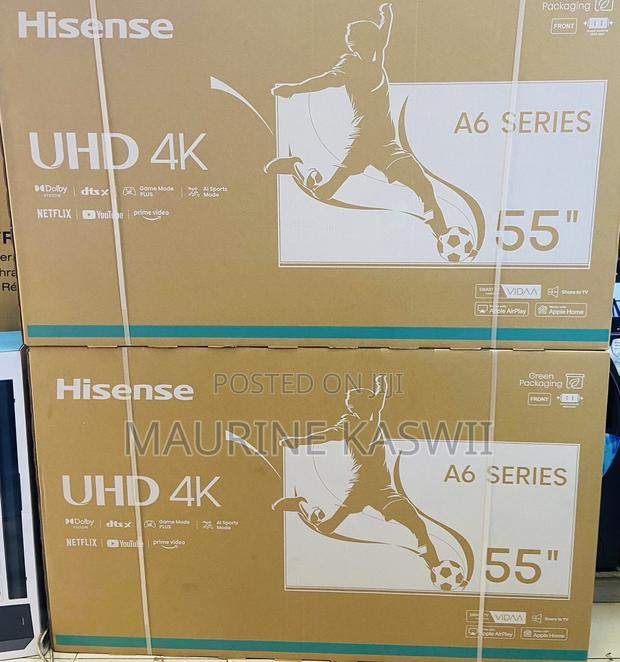 Hisense 55” Inch Uhd Vida 55 A6nken(2 Years )