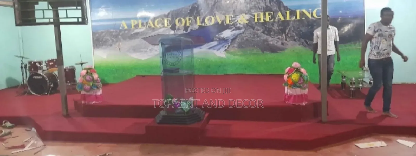 Pure Red Pulpit Wall to Wall Carpet Carpet