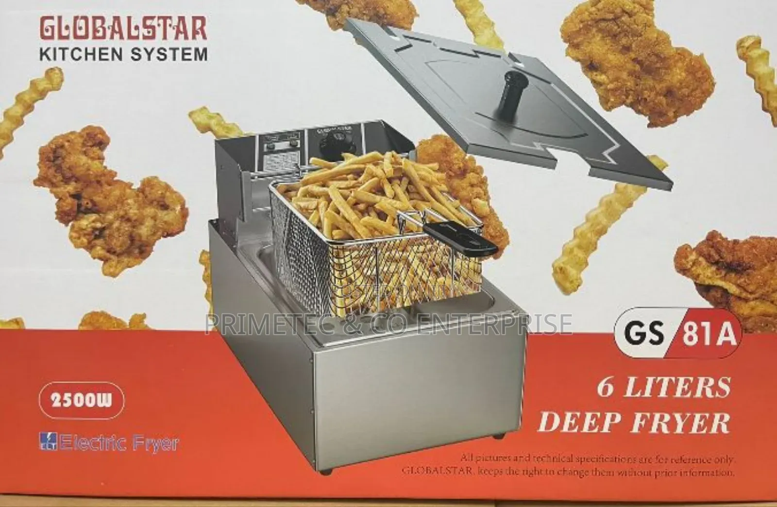 6 Litres Globalstar Single Deep Fryer