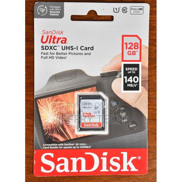Sandisk 128gb Sd Card for Camera Ultra High Speed