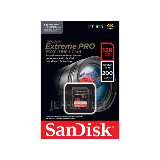 Sandisk 128gb Extreme Pro 200mbps Sd Card for Cameras