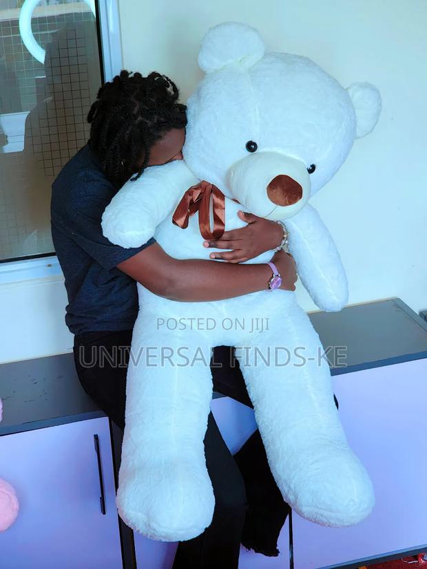 120cm White Huggable Teddy Bear - main view