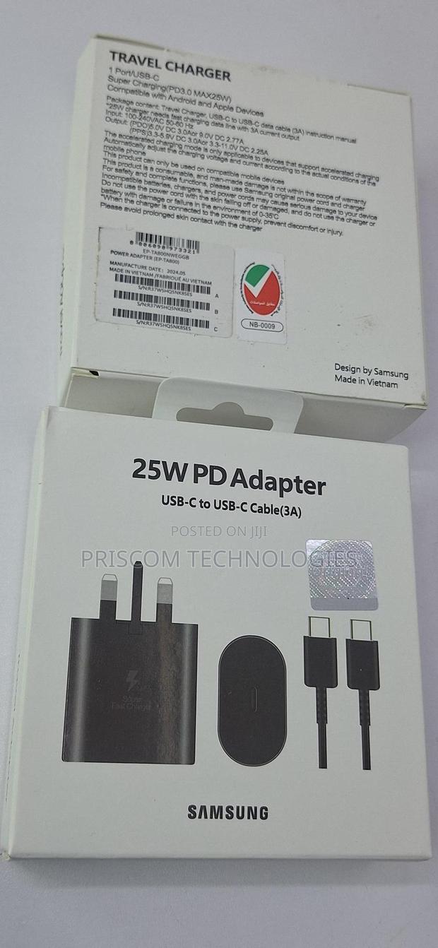 25w Samsung Super Fast Charger Type C, Usb-C to Usb-C Charge - thumbnail 3