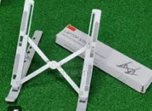 Foldable Silver Metallic Laptop Stand Bracket. - thumbnail 2